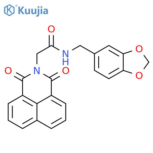 N-(2H-1,3-benzodioxol-5-yl)methyl-2-{2,4-dioxo-3-azatricyclo7.3.1.0^{5,13}trideca-1(12),5,7,9(13),10-pentaen-3-yl}acetamide structure