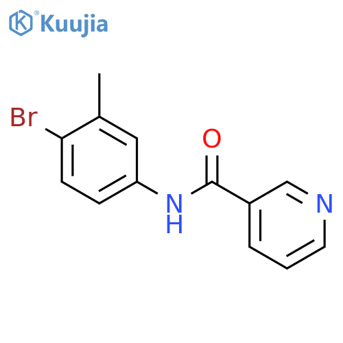 N-(4-bromo-3-methylphenyl)nicotinamide structure