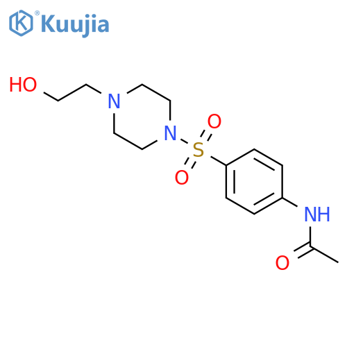 N-(4-{[4-(2-hydroxyethyl)piperazin-1-yl]sulfonyl}phenyl)acetamide structure