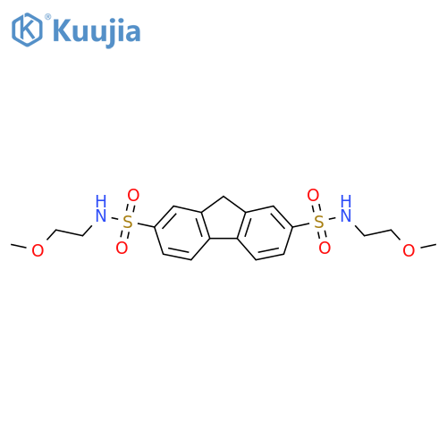 N2,N7-bis(2-methoxyethyl)-9H-fluorene-2,7-disulfonamide structure