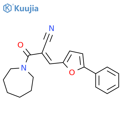 (2E)-2-(E)-azepane-1-carbonyl-3-(5-phenylfuran-2-yl)prop-2-enenitrile structure