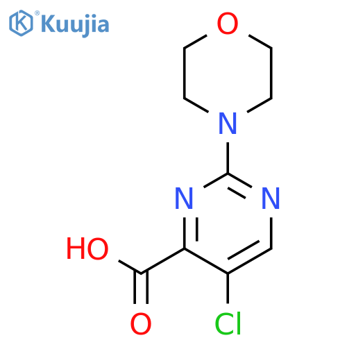 5-chloro-2-(morpholin-4-yl)pyrimidine-4-carboxylic acid structure