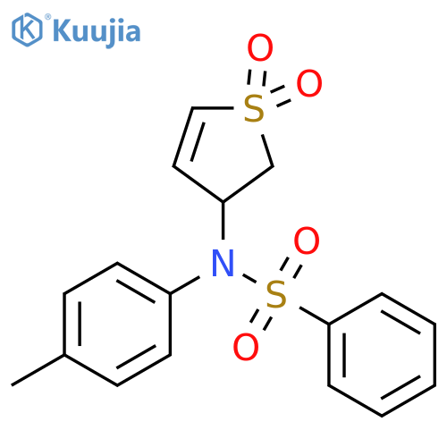 N-(1,1-dioxo-2,3-dihydro-1lambda6-thiophen-3-yl)-N-(4-methylphenyl)benzenesulfonamide structure