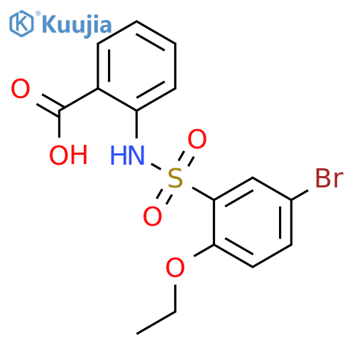 2-(5-bromo-2-ethoxybenzenesulfonamido)benzoic acid structure