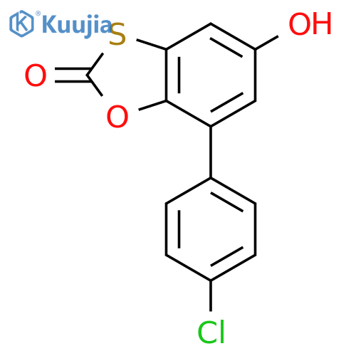 7-(4-Chlorophenyl)-5-hydroxy-2H-1,3-benzoxathiol-2-one structure