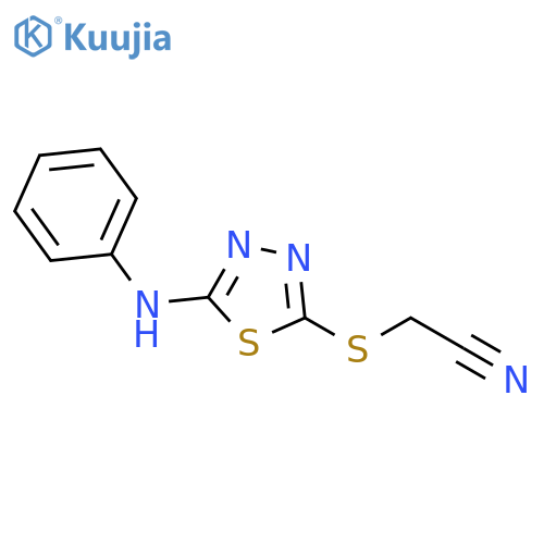 2-{[5-(phenylamino)-1,3,4-thiadiazol-2-yl]sulfanyl}acetonitrile structure