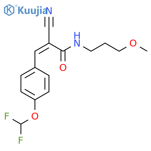 2-cyano-3-[4-(difluoromethoxy)phenyl]-N-(3-methoxypropyl)prop-2-enamide structure