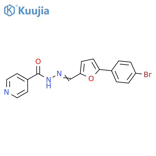 N'-(1E)-5-(4-bromophenyl)furan-2-ylmethylidenepyridine-4-carbohydrazide structure