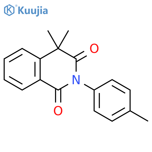 4,4-dimethyl-2-(4-methylphenyl)-1,2,3,4-tetrahydro
isoquinoline-1,3-dione structure