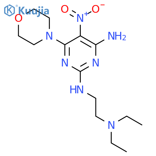 N2-[2-(diethylamino)ethyl]-6-(morpholin-4-yl)-5-nitropyrimidine-2,4-diamine structure