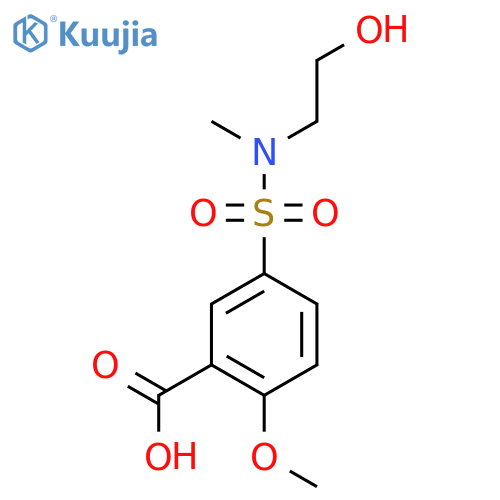 5-{(2-Hydroxyethyl)(methyl)aminosulfonyl}-2-methoxybenzoic Acid structure