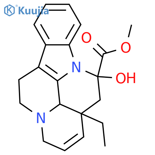 methyl (3alpha,14alpha,16alpha)-14-hydroxy-17,18-didehydro-14,15-dihydroeburnamenine-14-carboxylate structure