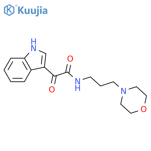 2-(1H-indol-3-yl)-N-3-(morpholin-4-yl)propyl-2-oxoacetamide structure