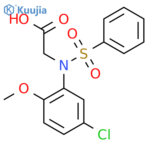 N-(5-Chloro-2-methoxyphenyl)-N-(phenylsulfonyl)glycine structure