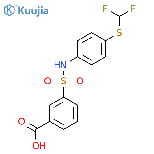 3-(4-Difluoromethylsulfanyl-phenylsulfamoyl)-benzoic acid structure