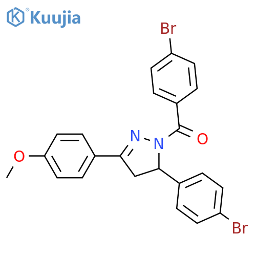 1-(4-bromobenzoyl)-5-(4-bromophenyl)-3-(4-methoxyphenyl)-4,5-dihydro-1H-pyrazole structure