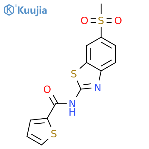 N-(6-methanesulfonyl-1,3-benzothiazol-2-yl)thiophene-2-carboxamide structure