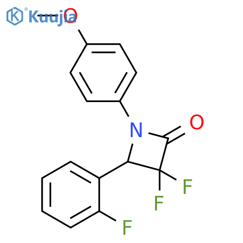 3,3-difluoro-4-(2-fluorophenyl)-1-(4-methoxyphenyl)azetidin-2-one structure