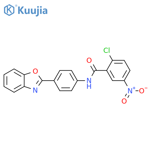 N-[4-(1,3-benzoxazol-2-yl)phenyl]-2-chloro-5-nitrobenzamide structure