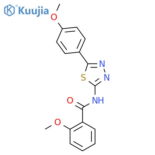 2-methoxy-N-5-(4-methoxyphenyl)-1,3,4-thiadiazol-2-ylbenzamide structure