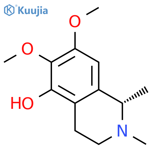 5-Isoquinolinol,1,2,3,4-tetrahydro-6,7-dimethoxy-1,2-dimethyl-, (1S)- structure
