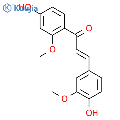 4,4'-dihydroxy-3,2'-dimethoxychalcone structure