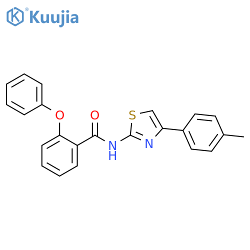 N-4-(4-methylphenyl)-1,3-thiazol-2-yl-2-phenoxybenzamide structure