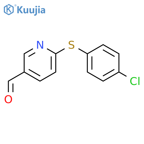 6-(4-Chlorophenyl)SulfanylNicotinaldehyde structure