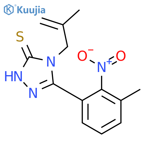 5-(3-methyl-2-nitrophenyl)-4-(2-methylprop-2-en-1-yl)-4H-1,2,4-triazole-3-thiol structure