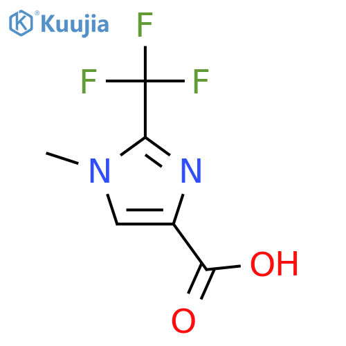 1-methyl-2-(trifluoromethyl)-1H-Imidazole-4-carboxylic acid structure