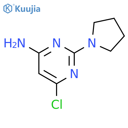 6-chloro-2-(1-pyrrolidinyl)-4-pyrimidinamine structure