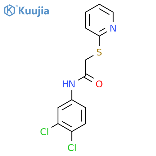 N-(3,4-Dichlorophenyl)-2-(pyridin-2-ylsulfanyl)acetamide structure