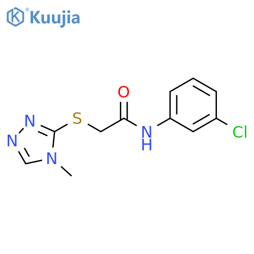Acetamide, N-(3-chlorophenyl)-2-[(4-methyl-4H-1,2,4-triazol-3-yl)thio]- structure