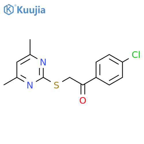 1-(4-Chlorophenyl)-2-[(4,6-dimethylpyrimidin-2-yl)sulfanyl]ethan-1-one structure
