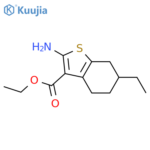 Ethyl 2-amino-6-ethyl-4,5,6,7-tetrahydro-1-benzothiophene-3-carboxylate structure