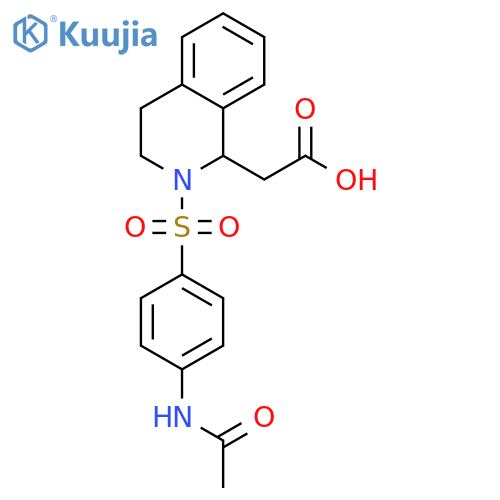 <br>[2-(4-Acetylamino-benzenesulfonyl)-1,2,3,4-tetrahydro-isoquinolin-1-yl]-ace tic acid structure