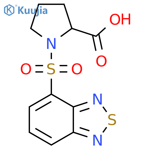 1-(Benzo1,2,5thiadiazole-4-sulfonyl)-pyrrolidine-2-carboxylic Acid structure