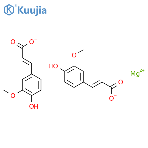 Magnesium(2+) (E)-4-hydroxy-3-methoxycinnamate structure