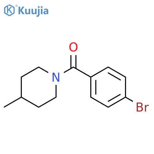 (4-bromophenyl)-(4-methylpiperidin-1-yl)methanone structure