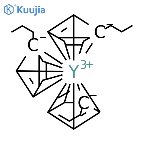 Tris(n-propylcyclopentadienyl)yttrium(III) structure