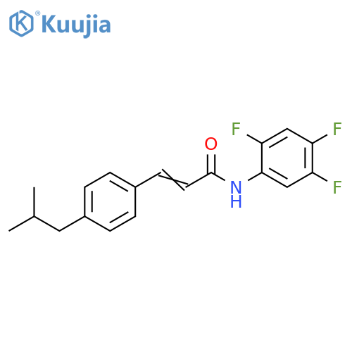 (2E)-3-[4-(2-methylpropyl)phenyl]-N-(2,4,5-trifluorophenyl)prop-2-enamide structure