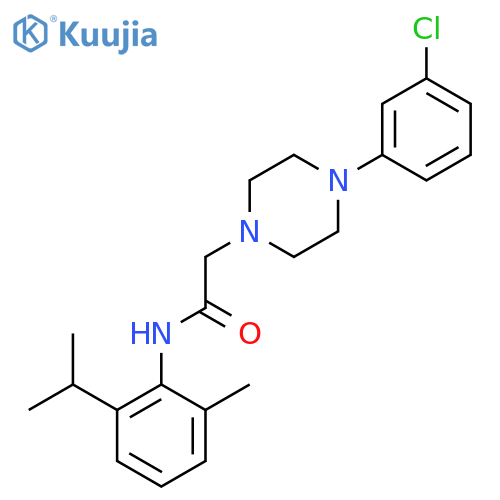 2-[4-(3-Chlorophenyl)piperazin-1-yl]-N-[2-methyl-6-(propan-2-yl)phenyl]acetamide structure