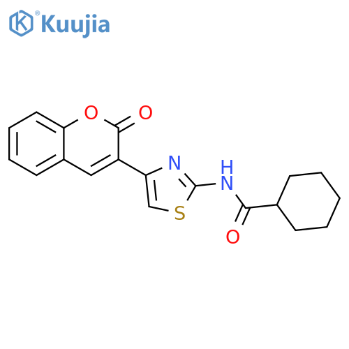 N-4-(2-oxo-2H-chromen-3-yl)-1,3-thiazol-2-ylcyclohexanecarboxamide structure