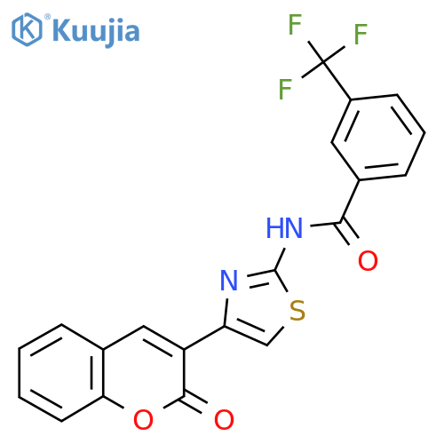 N-4-(2-oxo-2H-chromen-3-yl)-1,3-thiazol-2-yl-3-(trifluoromethyl)benzamide structure