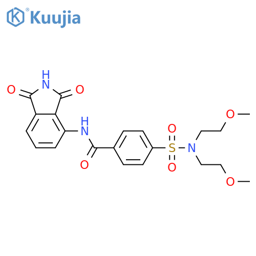 4-bis(2-methoxyethyl)sulfamoyl-N-(1,3-dioxo-2,3-dihydro-1H-isoindol-4-yl)benzamide structure