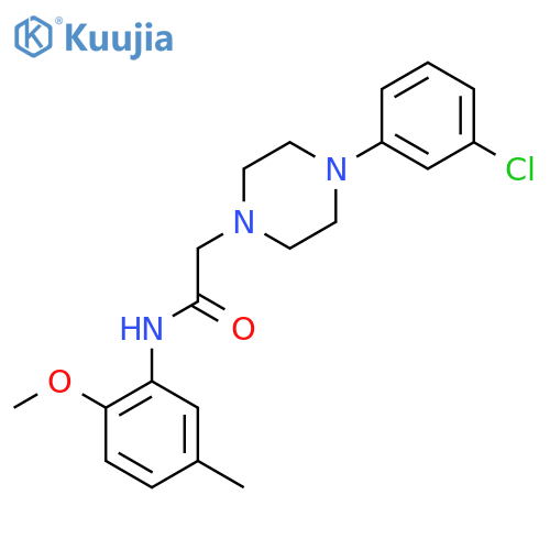 2-[4-(3-Chlorophenyl)piperazin-1-yl]-N-(2-methoxy-5-methylphenyl)acetamide structure