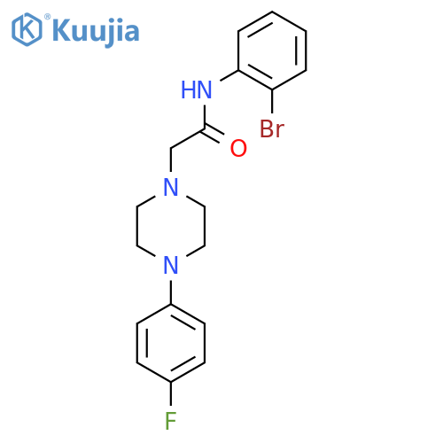 N-(2-bromophenyl)-2-[4-(4-fluorophenyl)piperazin-1-yl]acetamide structure