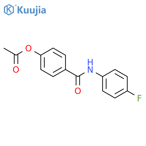 4-[(4-fluorophenyl)carbamoyl]phenyl acetate structure