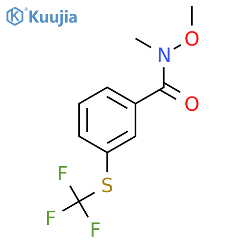 Benzamide, N-methoxy-N-methyl-3-[(trifluoromethyl)thio]- structure