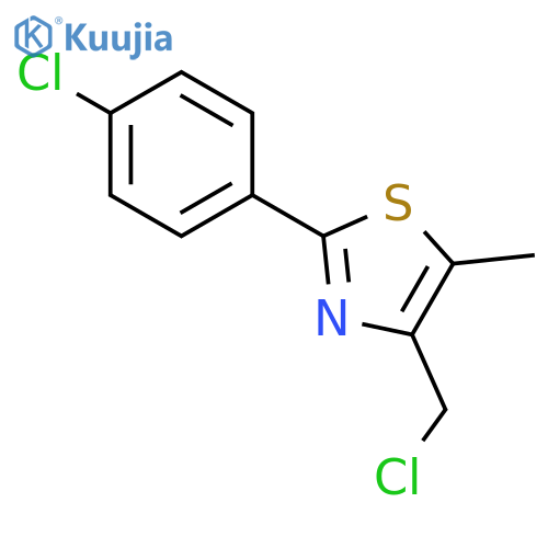 Thiazole, 4-(chloromethyl)-2-(4-chlorophenyl)-5-methyl- structure